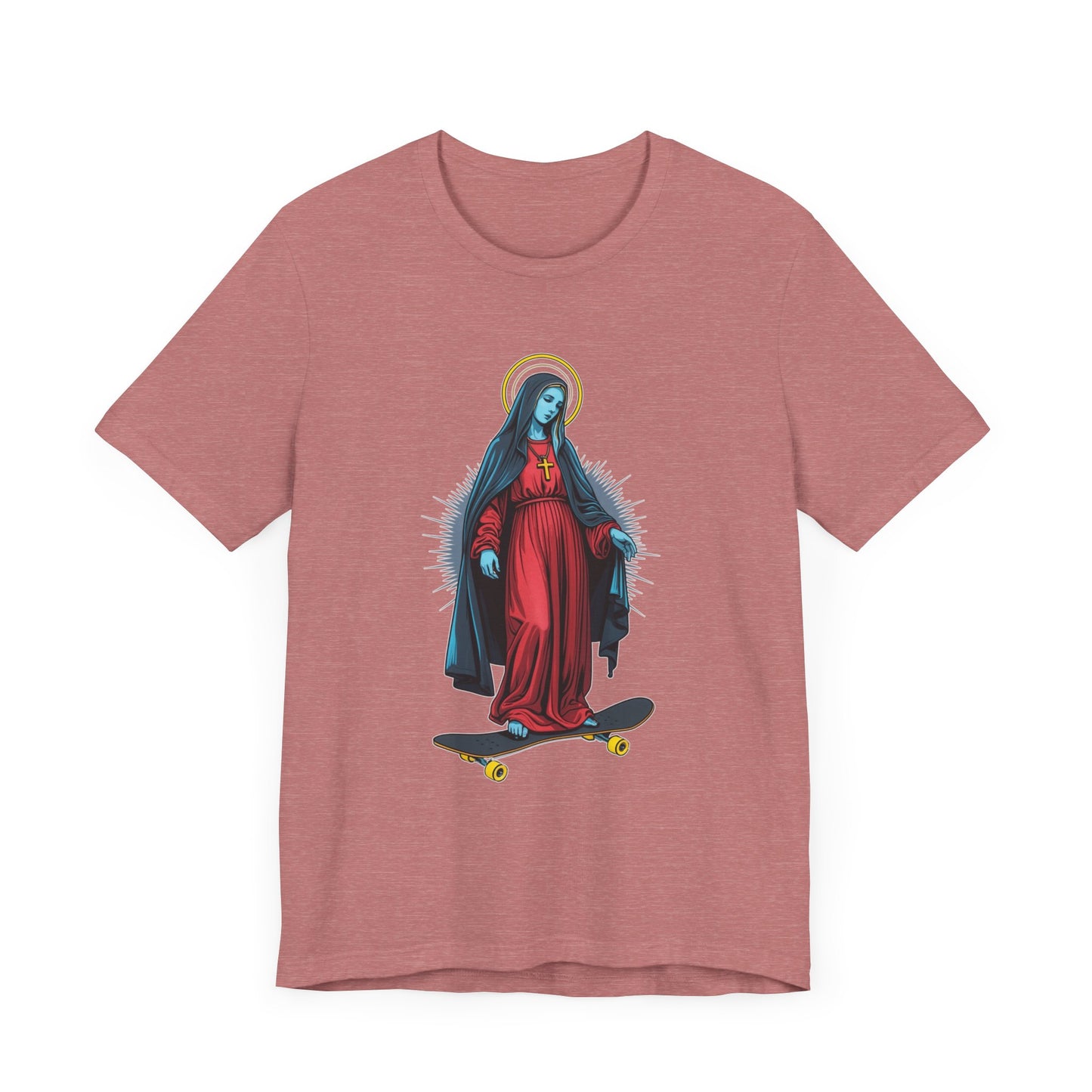 Graphic Tee - Virgin Mary on Skateboard