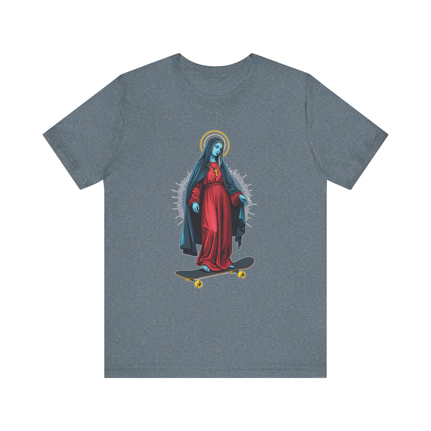 Graphic Tee - Virgin Mary on Skateboard