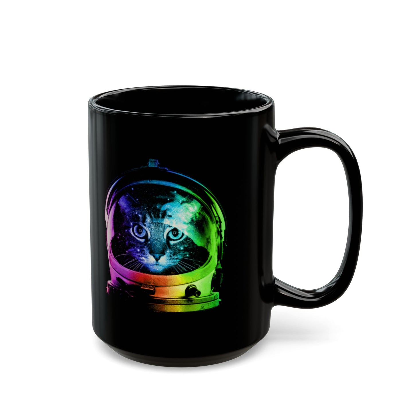 Cosmic Cat Astronaut Mug - Vibrant Space Design (11oz & 15oz)