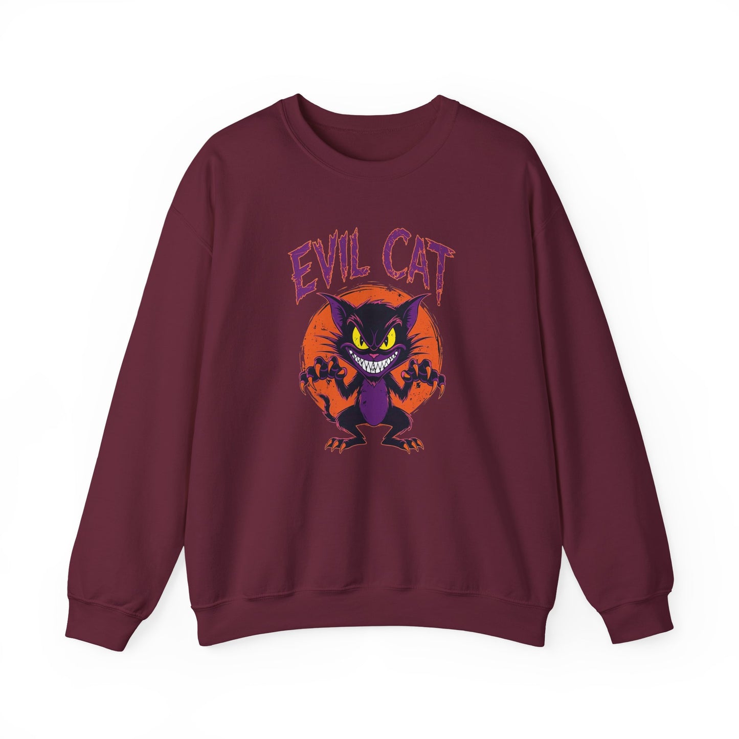 Evil  Cat Unisex Sweatshirt, Funny Cat Lover Gift, Gotham City Theme, Graphic Pullover,Jumper