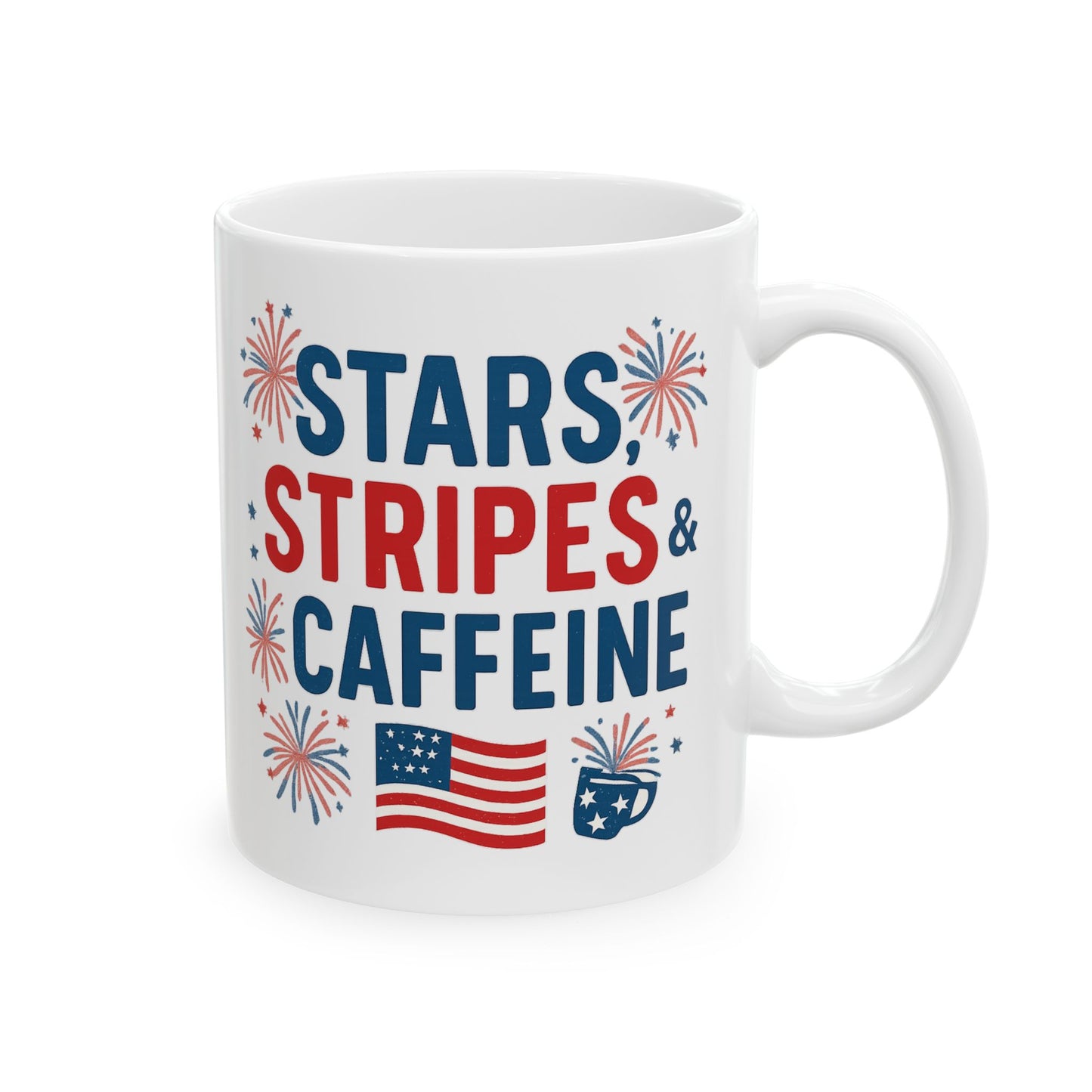Patriotic Ceramic Mug - Perfect for Coffee Lovers & Celebrating Holidays!