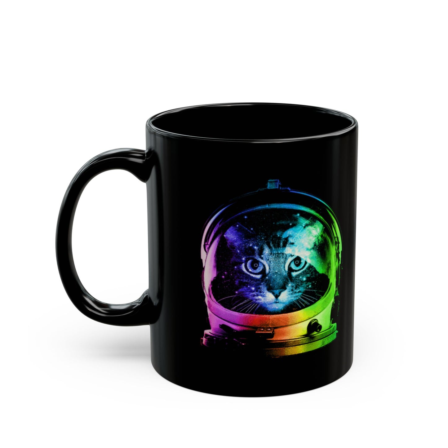 Cosmic Cat Astronaut Mug - Vibrant Space Design (11oz & 15oz)
