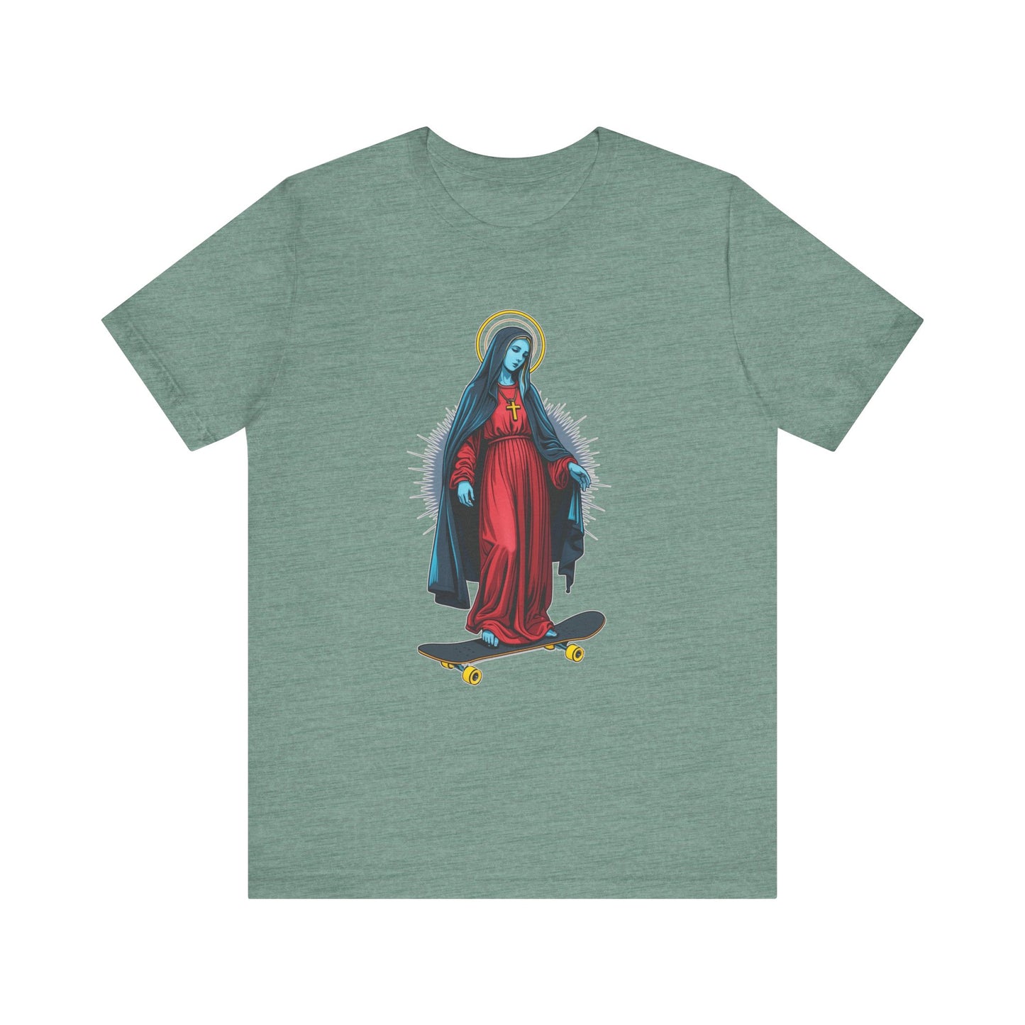 Graphic Tee - Virgin Mary on Skateboard