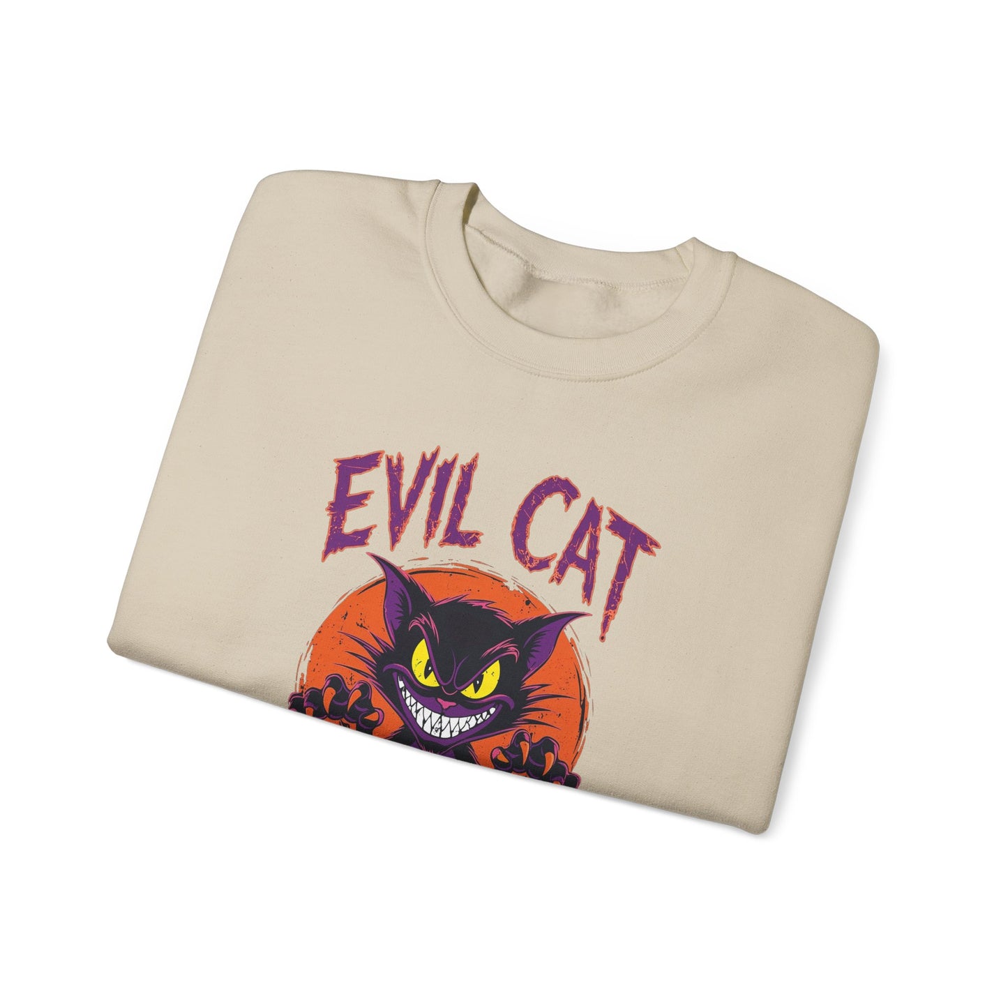 Evil  Cat Unisex Sweatshirt, Funny Cat Lover Gift, Gotham City Theme, Graphic Pullover,Jumper
