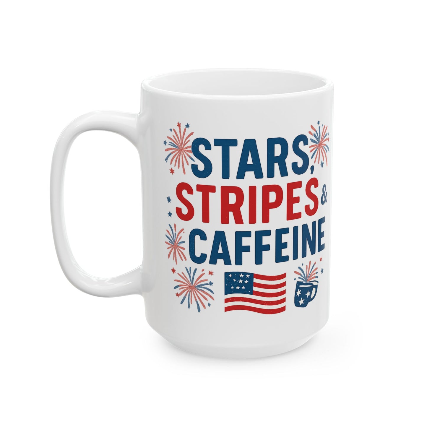 Patriotic Ceramic Mug - Perfect for Coffee Lovers & Celebrating Holidays!