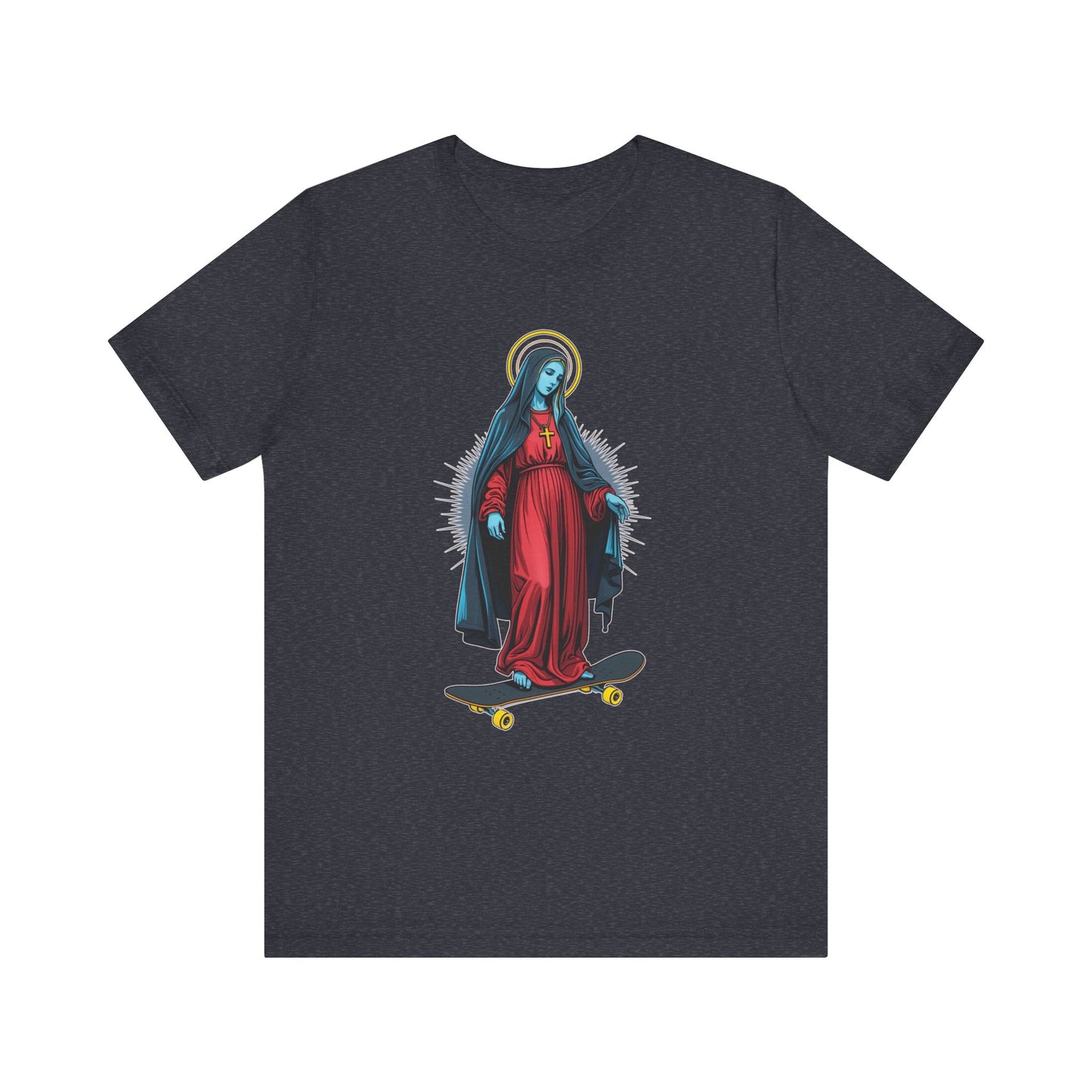Graphic Tee - Virgin Mary on Skateboard